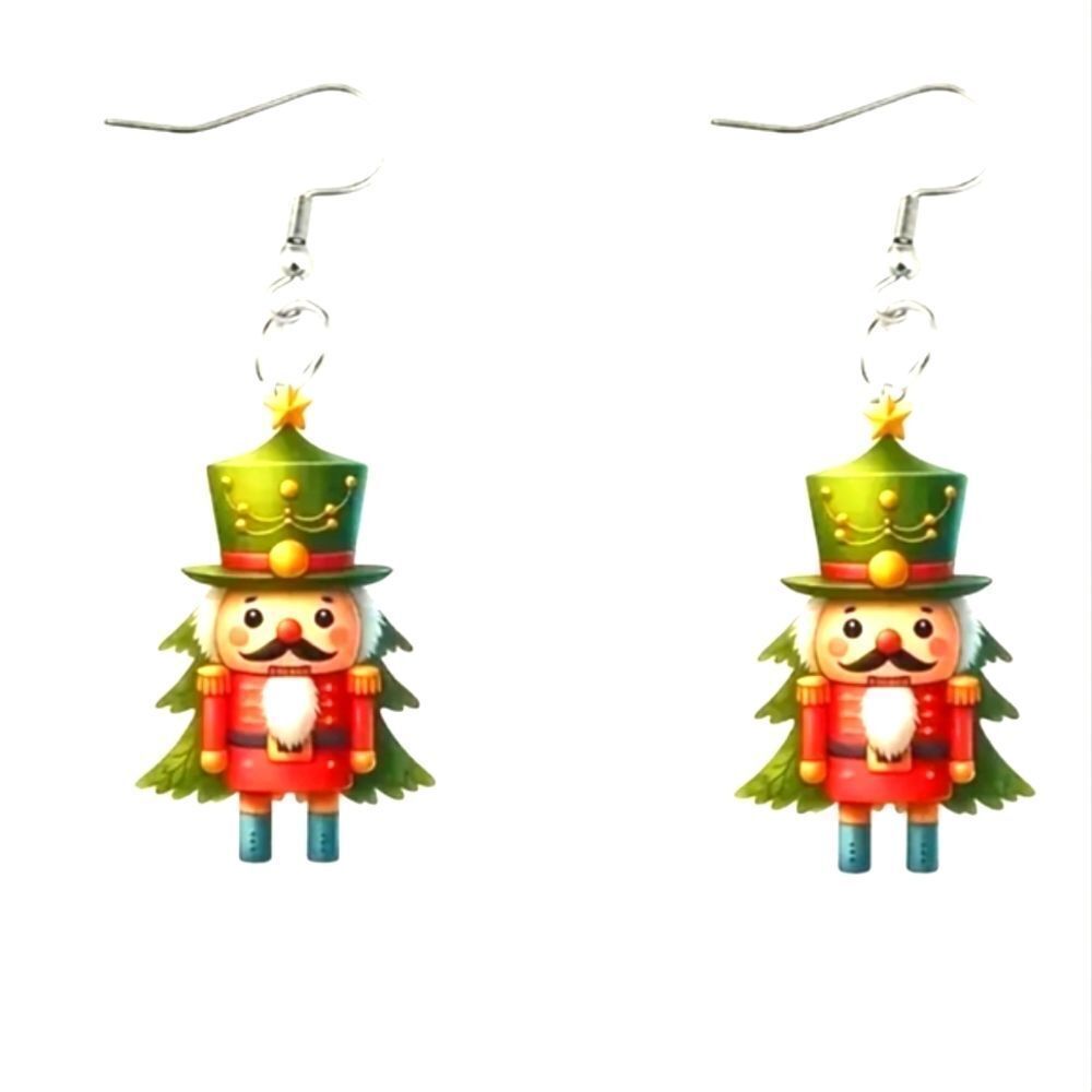 Hand Crafted Super cute festive nutcracker holiday earrings